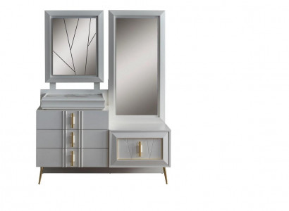 Schminktisch mit Spiegel Luxus Konsole Exclusive Schlafzimmer set 2tlg